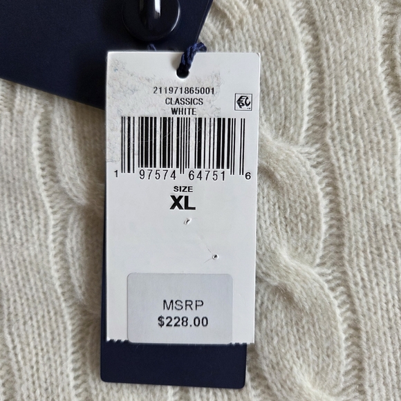 Polo Ralph Lauren Womens Cable Wool Cashmere Crew Neck Sweater Size XL NWT $228 - Picture 6 of 10